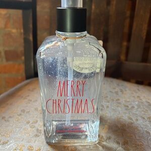 Rae Dunn Merry Christmas Christmas Spice Glass Hand Soap with Pump